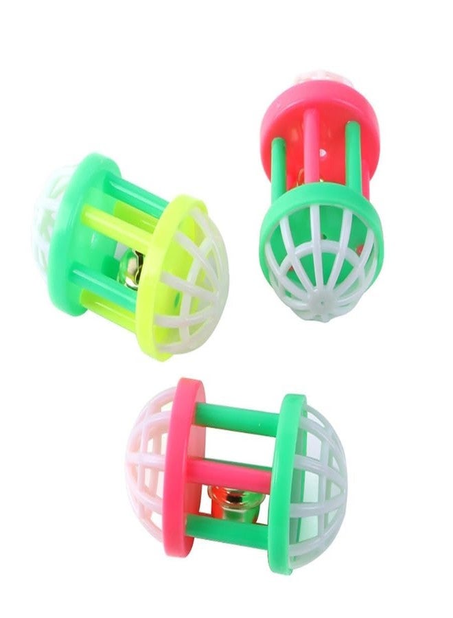 KittuPet ألعاب قطط بلاستيكية من KittuPet، كرات رنانة، كرات خشخيشة بألوان عشوائية، قطعتان مع جرس. - Image 4